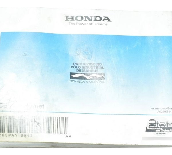 Manual Proprietário Honda Cb 600f Hornet 12-14 Original