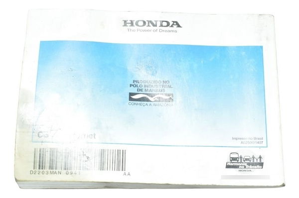 Manual Proprietário Honda Cb 600f Hornet 12-14 Original