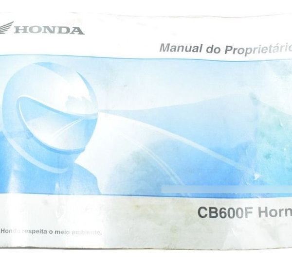 Manual Proprietário Honda Cb 600f Hornet 12-14 Original