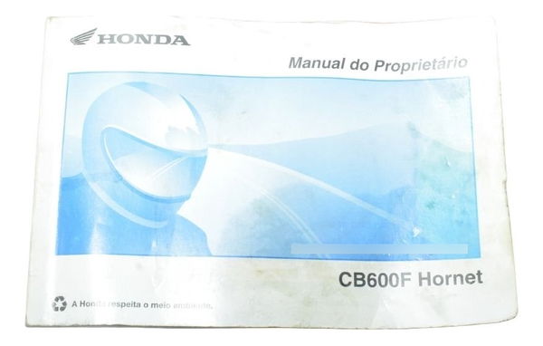 Manual Proprietário Honda Cb 600f Hornet 12-14 Original
