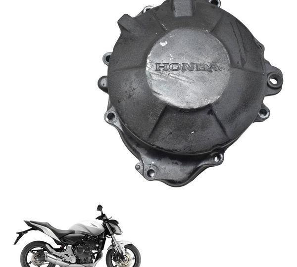 Tampa Motor Estator C/ Detalhes Honda Cb 600f Hornet 08-14 Preto