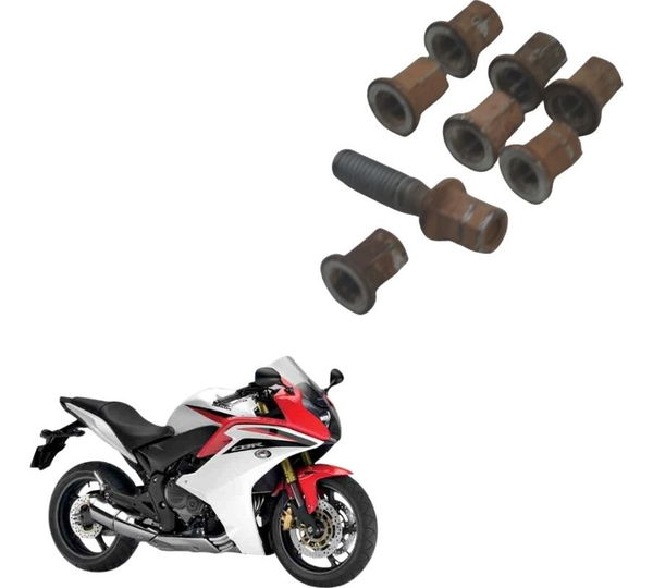 Jogo Porca Escape Honda Cbr 600f 12-14 Original