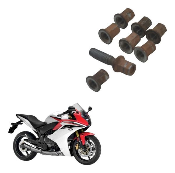 Jogo Porca Escape Honda Cbr 600f 12-14 Original