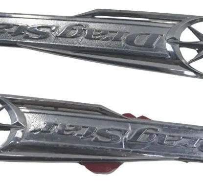 Par Emblema Tanque Yamaha Drag Star Xvs 650 96-08 Original Prateado