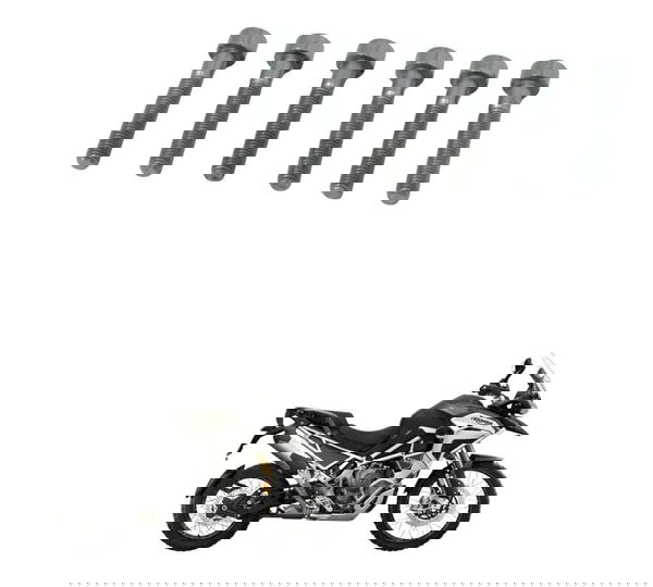 Jogo Parafuso Tampa Tanque Triumph Tiger 1200 Rally Ex 22-26 Prateado