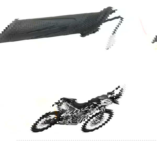 Manopla Direita C/ Aquece Triumph Tiger 1200 Rally Ex 22-26 Preto