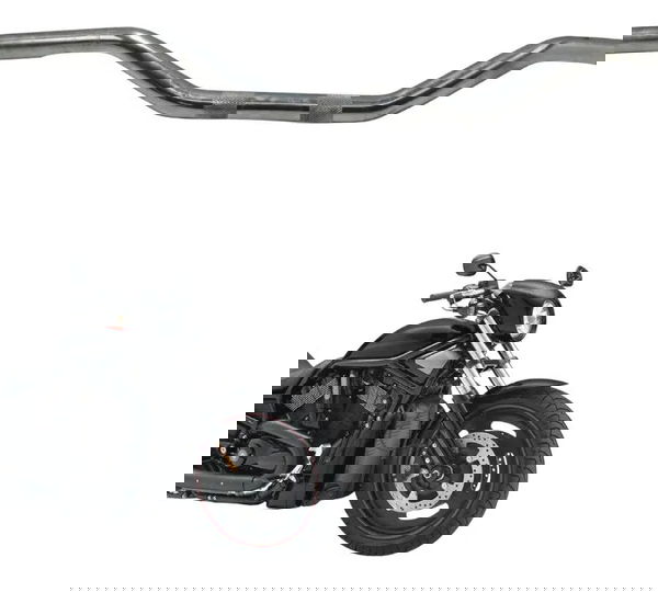 Guidão Empenado Harley Night Rod 07-11 Prateado
