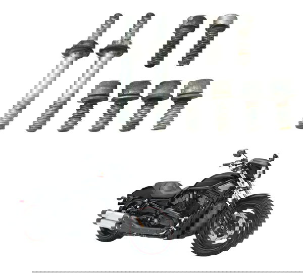 Jogo Parafuso Fixação Motor Harley Night Rod 07-11 Original