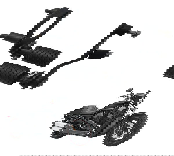 Kit Suporte Pedaleira Tras Paralelo Harley Night Rod 07-11 Preto