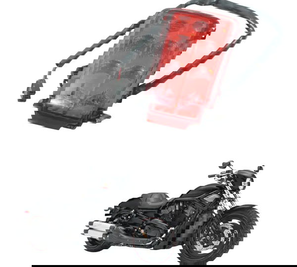 Lanterna Traseira C/ Avaria Harley Night Rod 12-17 Original Ambos Lados Vermelho