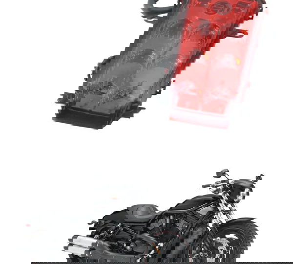 Lanterna Traseira  C/ Avaria Harley Night Rod 12-17 Original Ambos Lados Vermelho