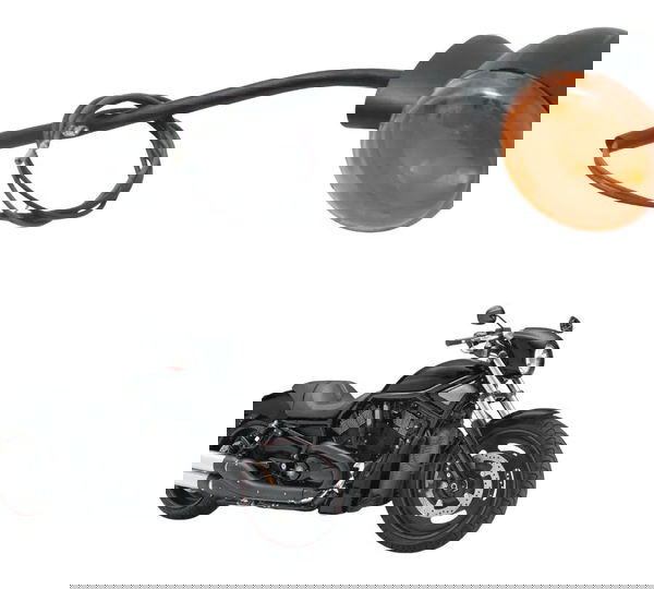 Pisca Traseiro S/plug Harley Night Rod 07-11 Original Laranja