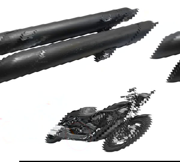 Par Ponteira Escape C/avaria Harley Night Rod 07-11 Original