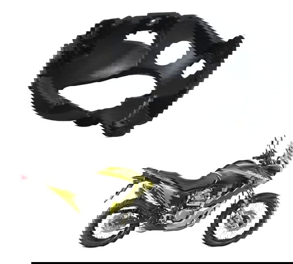 Carcaça Farol C/ Avaria Honda Xl 700v Transalp 11-14 Origina Preto