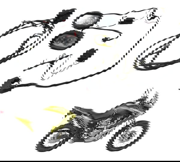 Kit Farol Auxiliar Paralelo Honda Xl 700v Transalp 11-14 Ambos Lados