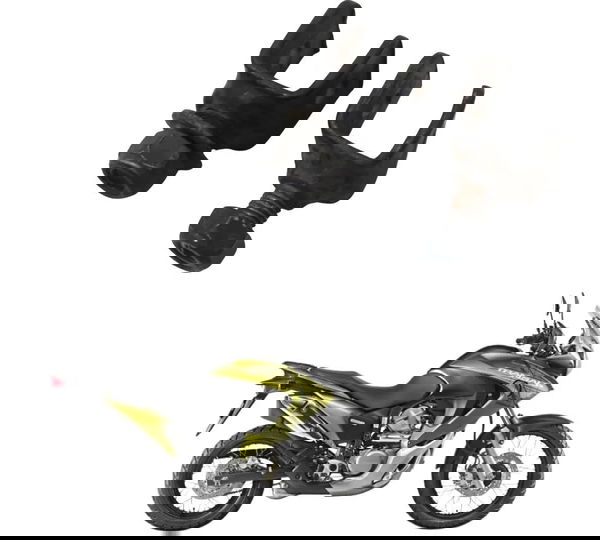 Par Suporte Pedaleira Honda Xl 700v Transalp 11-14 Original Preto