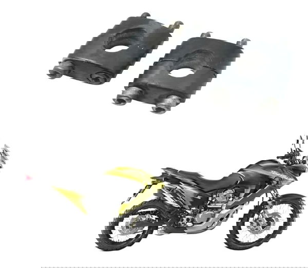 Par Riser Guidão Honda Xl 700v Transalp 11-14 Original Preto