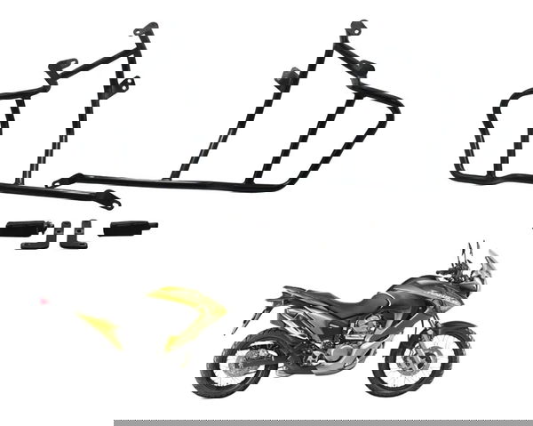 Protetor Motor C/ Detalhes Honda Xl 700v Transalp 11-14