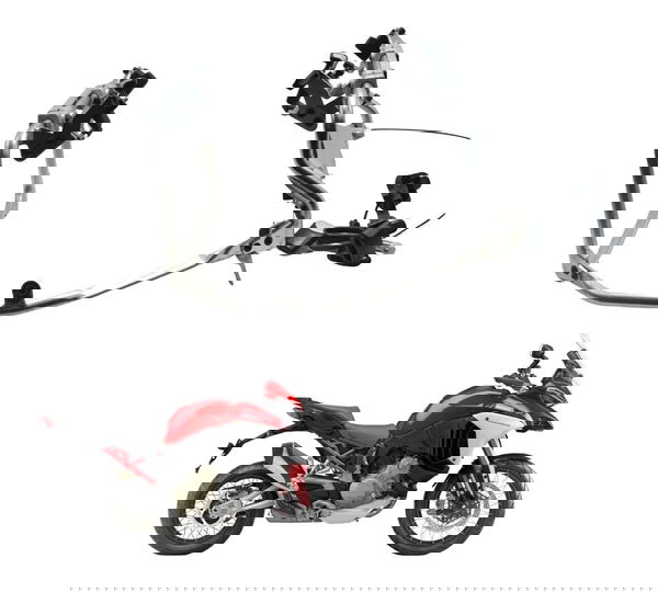 Afastador Alforge C/ Detal Ducati Multistrada V4 21-25 Orig Prateado