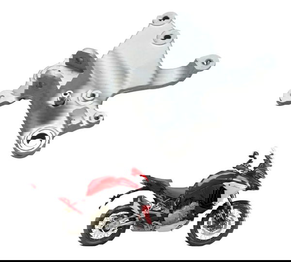 Suporte Pedaleira Diant Dir Ducati Multistrada V4 21-25 Orig Prateado