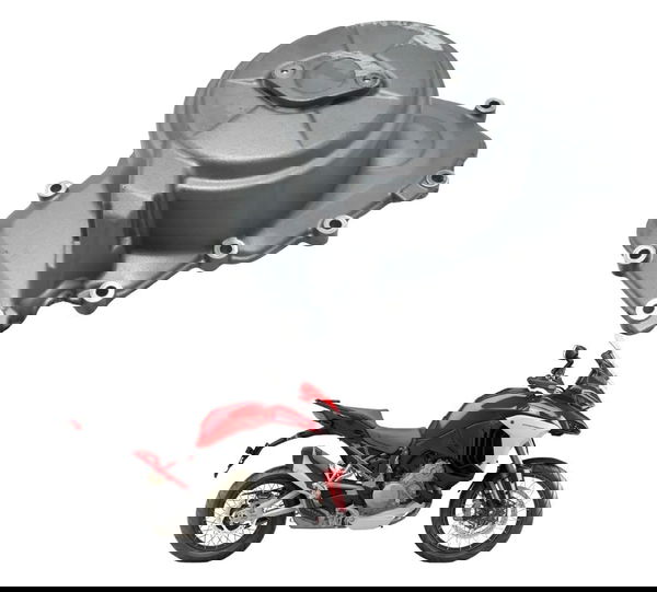 Tampa Motor Esq Estator C/ Detal Ducati Multistrada V4 21-25 Prateado