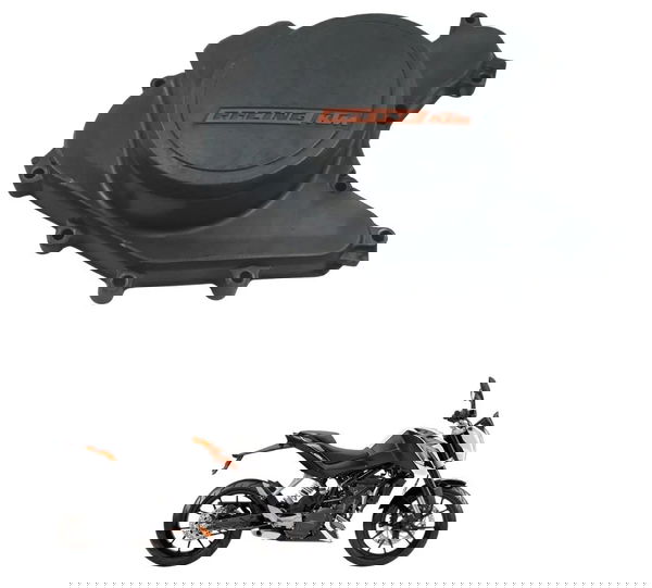 Tampa Motor Esquerda Estator Ktm Duke 200 12-17 Original Preto