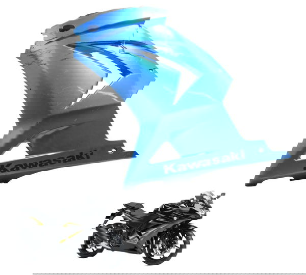 Carenagem Lateral Esquerd C/avaria Kawasaki Ninja 250r 09-12