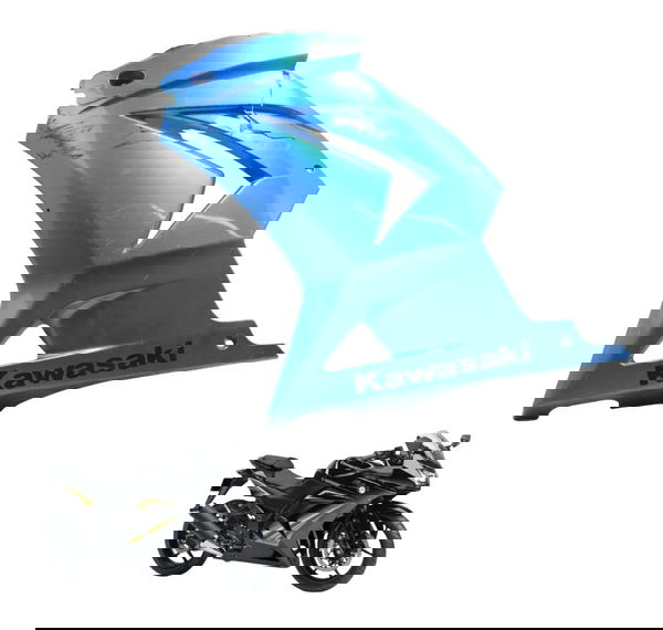 Carenagem Lateral Esquerd C/avaria Kawasaki Ninja 250r 09-12