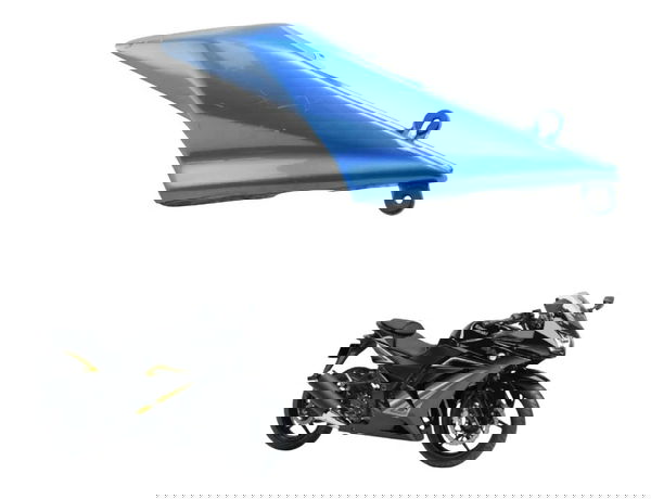 Carenagem Rabeta Dir C/avaria Kawasaki Ninja 250r 09-12 Orig Azul