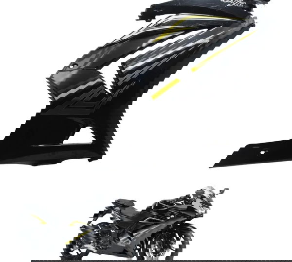 Carenagem Lateral Direita C/avaria Kawasaki Ninja 250r 09-12 Preto