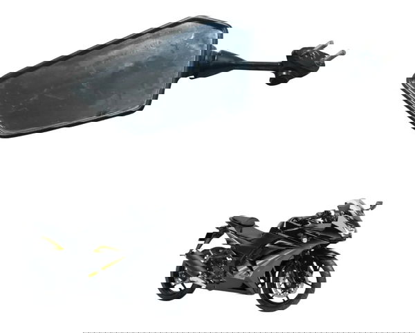 Espelho Retrovisor Esq C/ Detalhes Kawasaki Ninja 250r 09-12