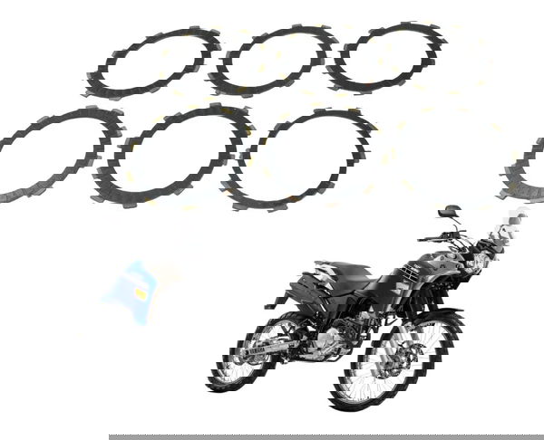 Jogo Disco Embreagem Paralelo Yamaha Xtz 250 Tenere 16-19