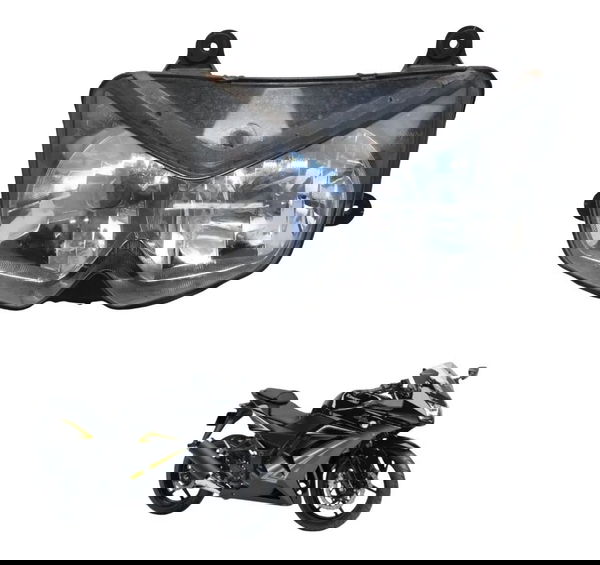 Farol C/ Reparo Kawasaki Ninja 250r 09-12 Original Ambos Lados