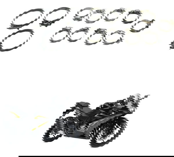 Kit Abraçadeiras Diversas Kawasaki Ninja 250r 09-12 Original