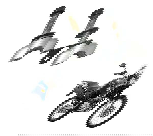 Par Riser Guidão Inferior Yamaha Xtz 250 Tenere 16-19 Orig Cinza