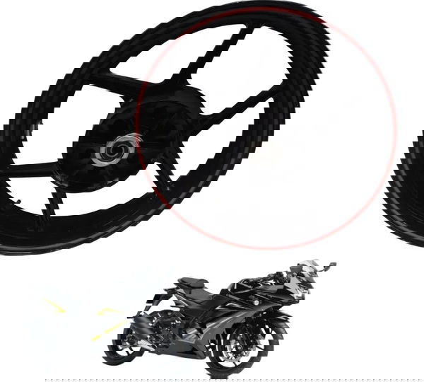 Roda Traseira Kawasaki Ninja 250r 09-12 Original Preto