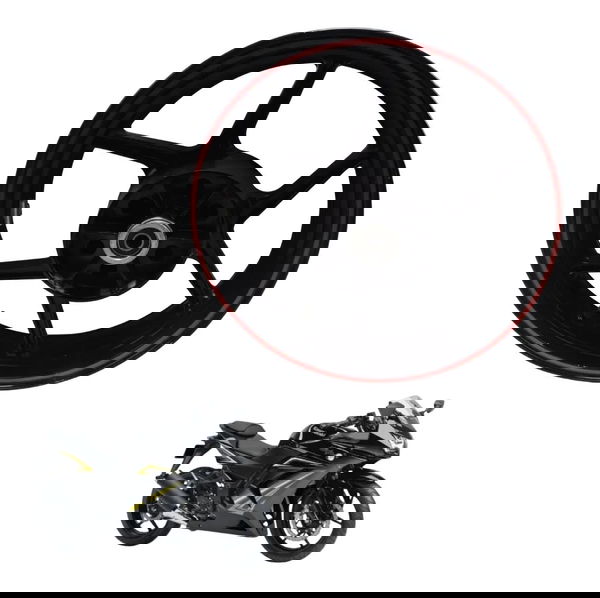 Roda Traseira Kawasaki Ninja 250r 09-12 Original Preto