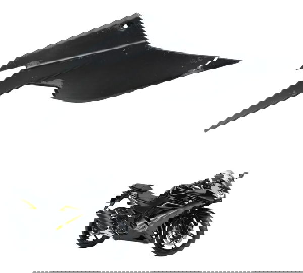 Tampa Lateral Esq C/avaria Kawasaki Ninja 250r 09-12 Origina Preto