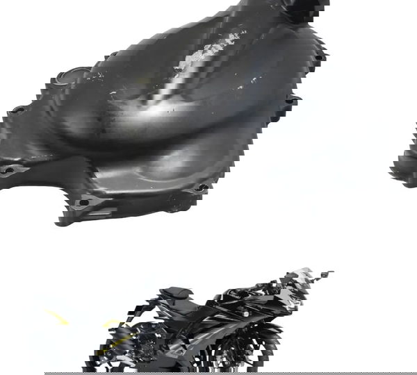 Tampa Motor Dir Embreagem C/detal Kawasaki Ninja 250r 09-12 Preto