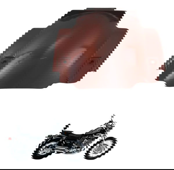 Acabamento Paralama Tras C/avaria Yamaha Virago Xv 535 94-02 Vermelho