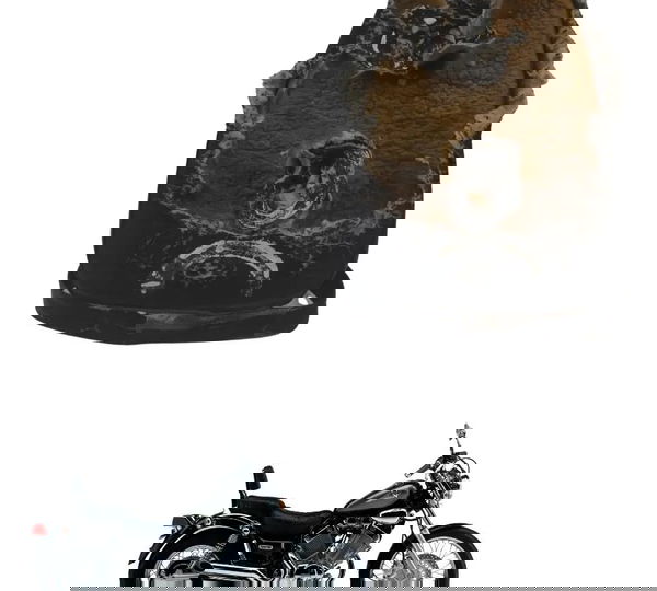 Banco Traseiro C/ Avaria Yamaha Virago Xv 535 94-02 Original Preto