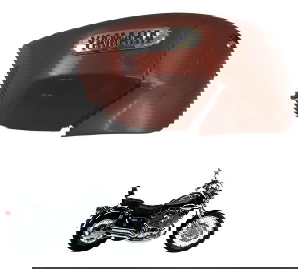 Carenagem Lateral Direita C/ Avar Yamaha Virago Xv 535 94-02 Vermelho