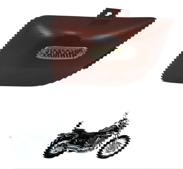 Carenagem Lateral Esq C/avaria Yamaha Virago Xv 535 94-02 Or Vermelho