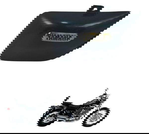 Carenagem Lateral Esq C/ Avaria Yamaha Virago Xv 535 94-02 Preto