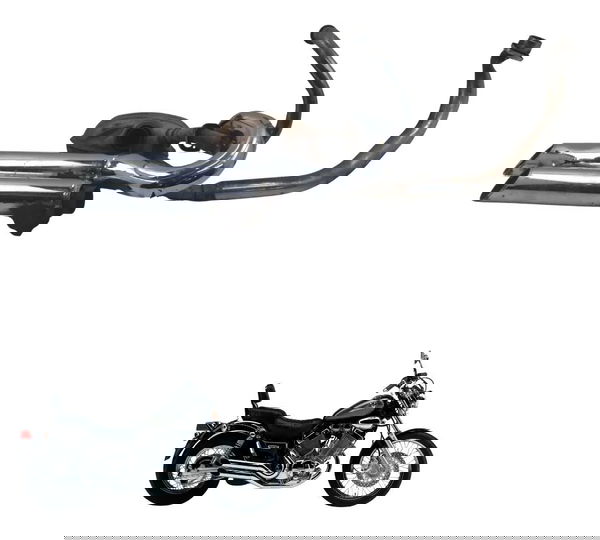 Escapamento Completo C/avar Yamaha Virago Xv 535 94-02 Origi