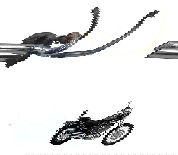 Escapamento Completo C/avar Yamaha Virago Xv 535 94-02 Origi