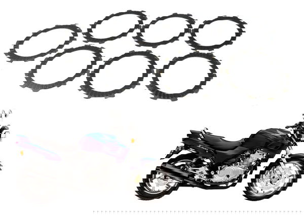 Jogo Disco Embreagem Paralelo Honda Cb 500 Cb500 98-05