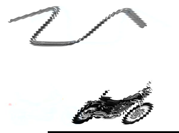 Guidão Paralelo Empenado Yamaha Virago Xv 535 94-02 Prateado