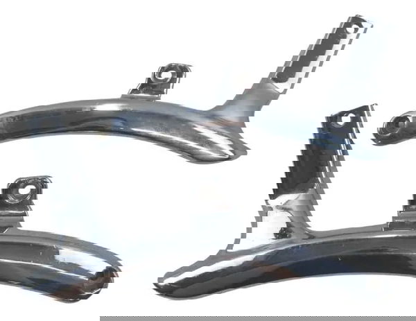 Par Suporte Sissy Bar C/ Avaria Yamaha Virago Xv 535 94-02 Prateado