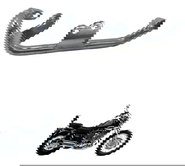 Suporte Pedaleira Dianteira Esq Yamaha Virago Xv 535 94-02 Prateado